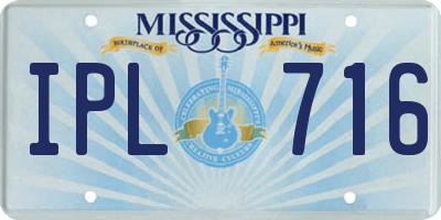 MS license plate IPL716