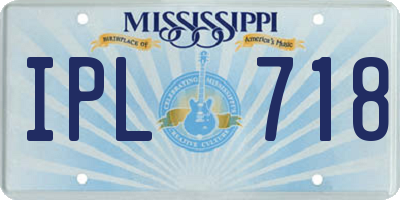 MS license plate IPL718