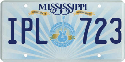 MS license plate IPL723