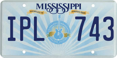 MS license plate IPL743