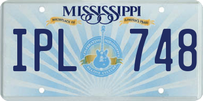MS license plate IPL748