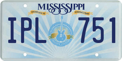 MS license plate IPL751