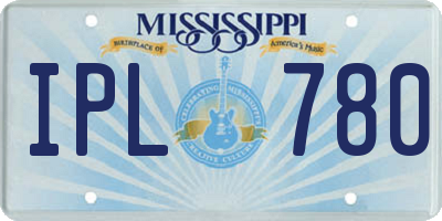MS license plate IPL780