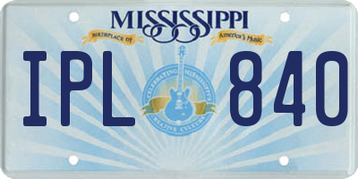 MS license plate IPL840