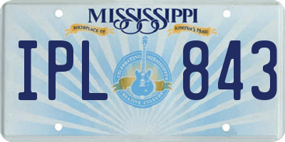 MS license plate IPL843