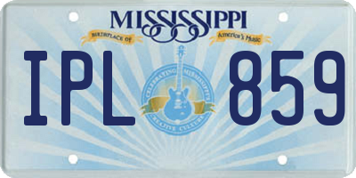 MS license plate IPL859