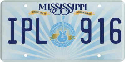MS license plate IPL916