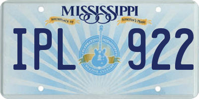 MS license plate IPL922