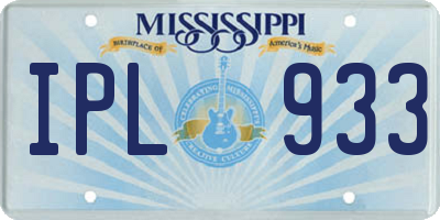 MS license plate IPL933