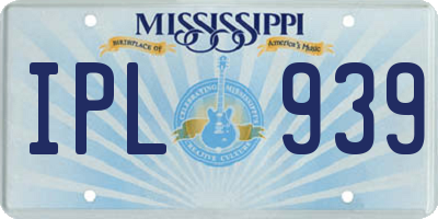 MS license plate IPL939