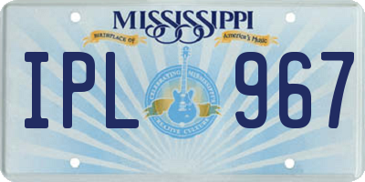 MS license plate IPL967