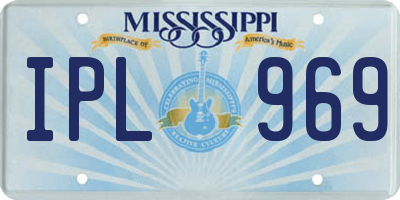 MS license plate IPL969