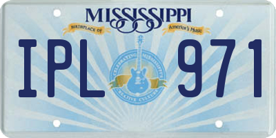 MS license plate IPL971