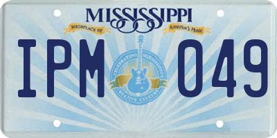 MS license plate IPM049
