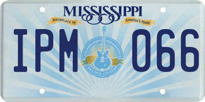 MS license plate IPM066