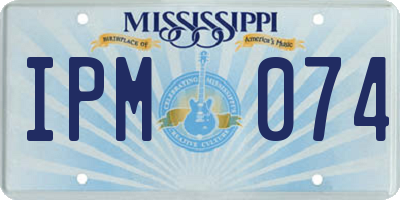 MS license plate IPM074