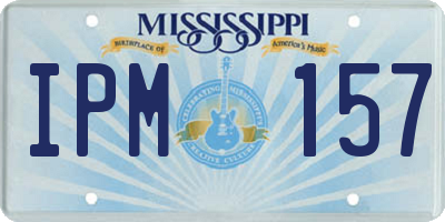 MS license plate IPM157