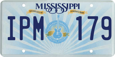 MS license plate IPM179