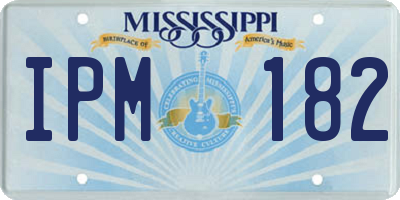 MS license plate IPM182