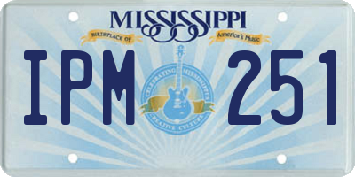 MS license plate IPM251