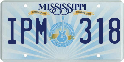 MS license plate IPM318