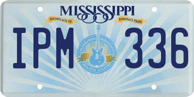 MS license plate IPM336