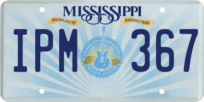 MS license plate IPM367