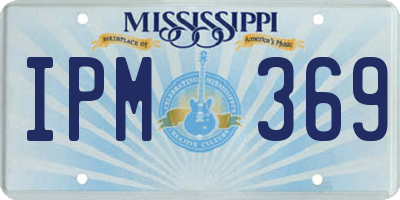 MS license plate IPM369