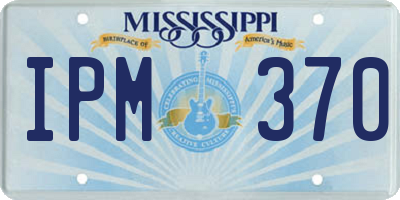 MS license plate IPM370