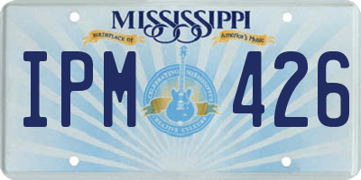 MS license plate IPM426