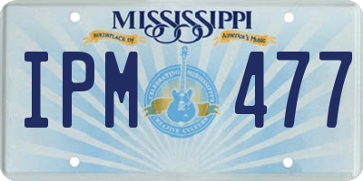 MS license plate IPM477