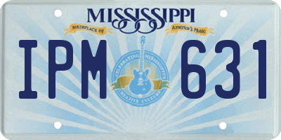 MS license plate IPM631