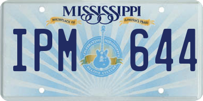 MS license plate IPM644