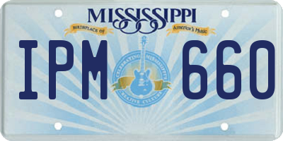 MS license plate IPM660