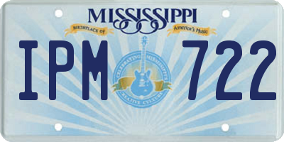 MS license plate IPM722