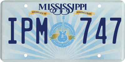 MS license plate IPM747