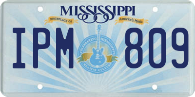 MS license plate IPM809