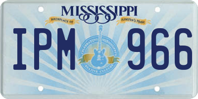 MS license plate IPM966