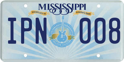 MS license plate IPN008