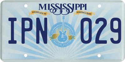 MS license plate IPN029