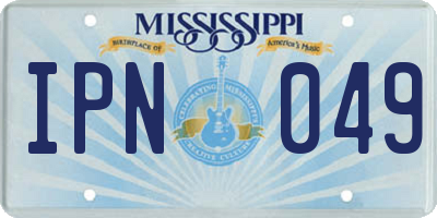 MS license plate IPN049