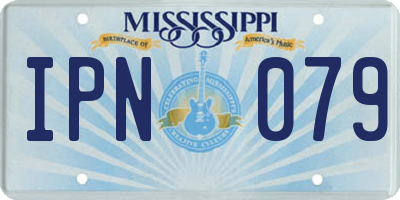 MS license plate IPN079