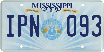 MS license plate IPN093