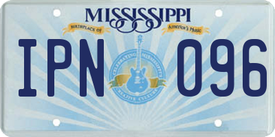 MS license plate IPN096