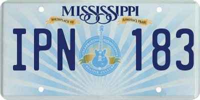 MS license plate IPN183