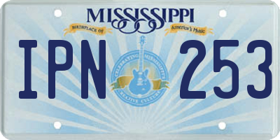 MS license plate IPN253