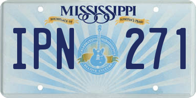 MS license plate IPN271
