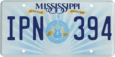 MS license plate IPN394