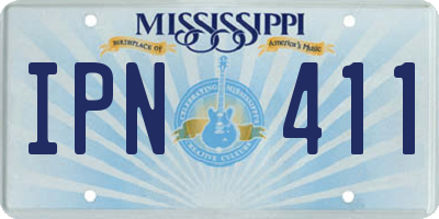 MS license plate IPN411