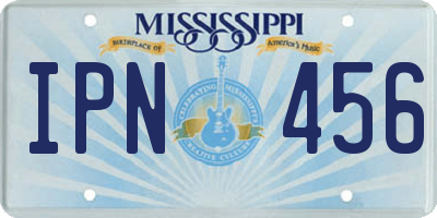 MS license plate IPN456